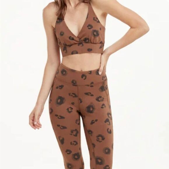 Splendid Studio‎ Womens Animal Print Size Medium Comfy Leggings Activewear Yoga - Picture 1 of 7